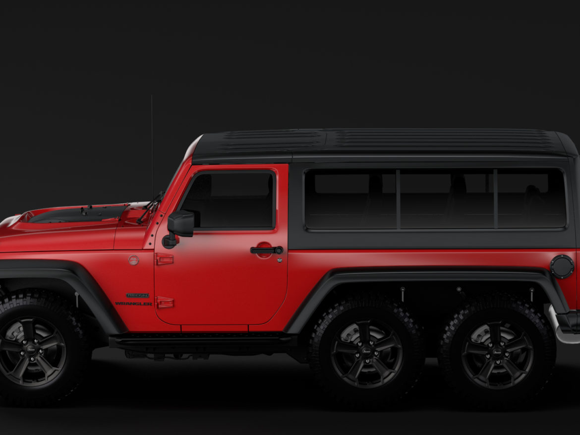 jeep wrangler 6×6 rubicon recon jk 2017 3d model max fbx c4d lwo ma mb hrc xsi obj 276849