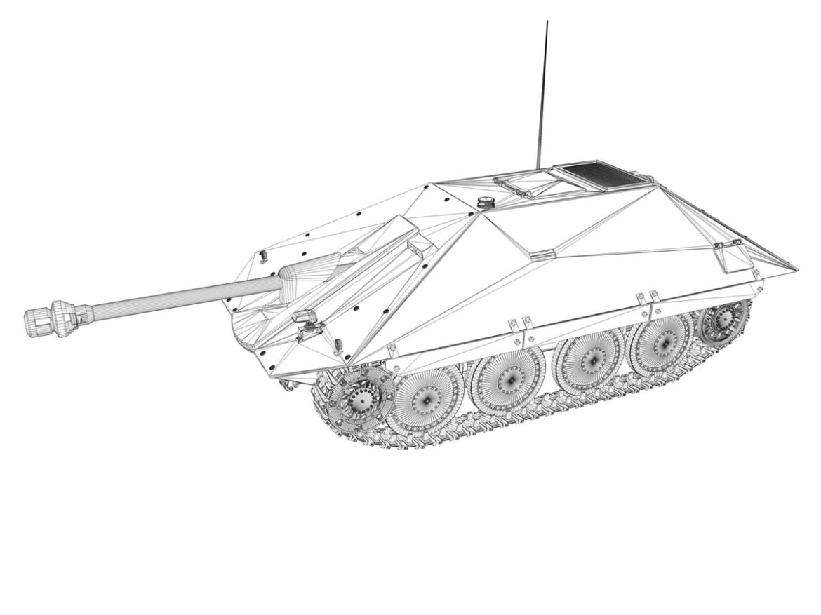 maresal m05 – romanian tank destroyer 3d model 3ds fbx c4d lwo obj 278114