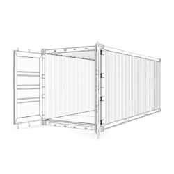 20 feet MSC standard shipping container 3D Model - FlatPyramid