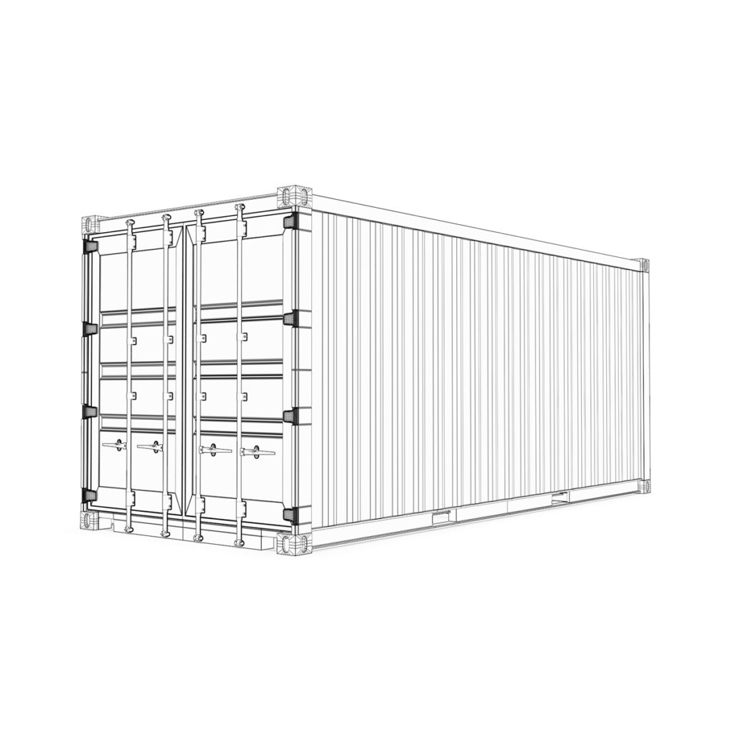 20 Feet Msc Standard Shipping Container 3d Model Flatpyramid 