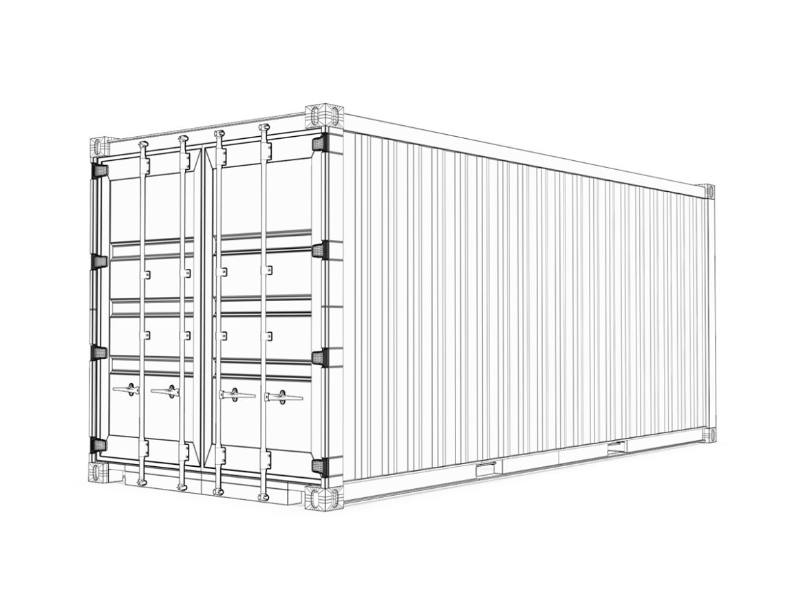 20 feet msc standard shipping container 3d model 3ds max fbx ma mb obj 278387