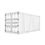 20 feet MSC standard shipping container 3D Model - FlatPyramid