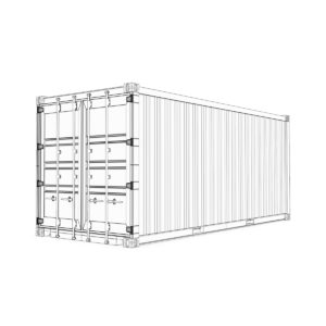 20 feet MSC standard shipping container 3D Model - FlatPyramid