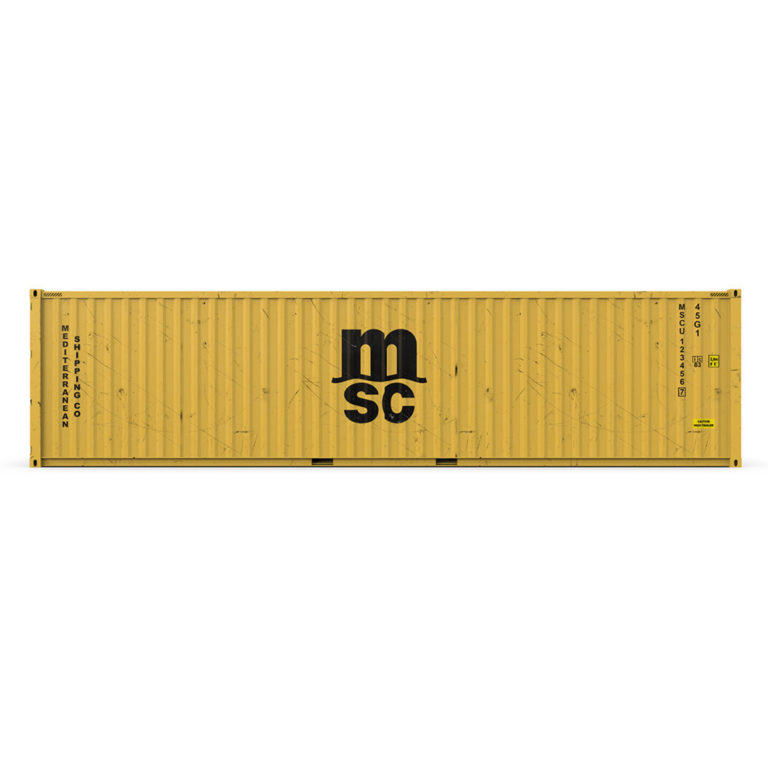 40 feet High Cube MSC shipping container 3D Model - FlatPyramid