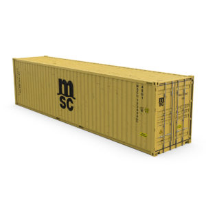 40 feet High Cube MSC shipping container 3D Model - FlatPyramid