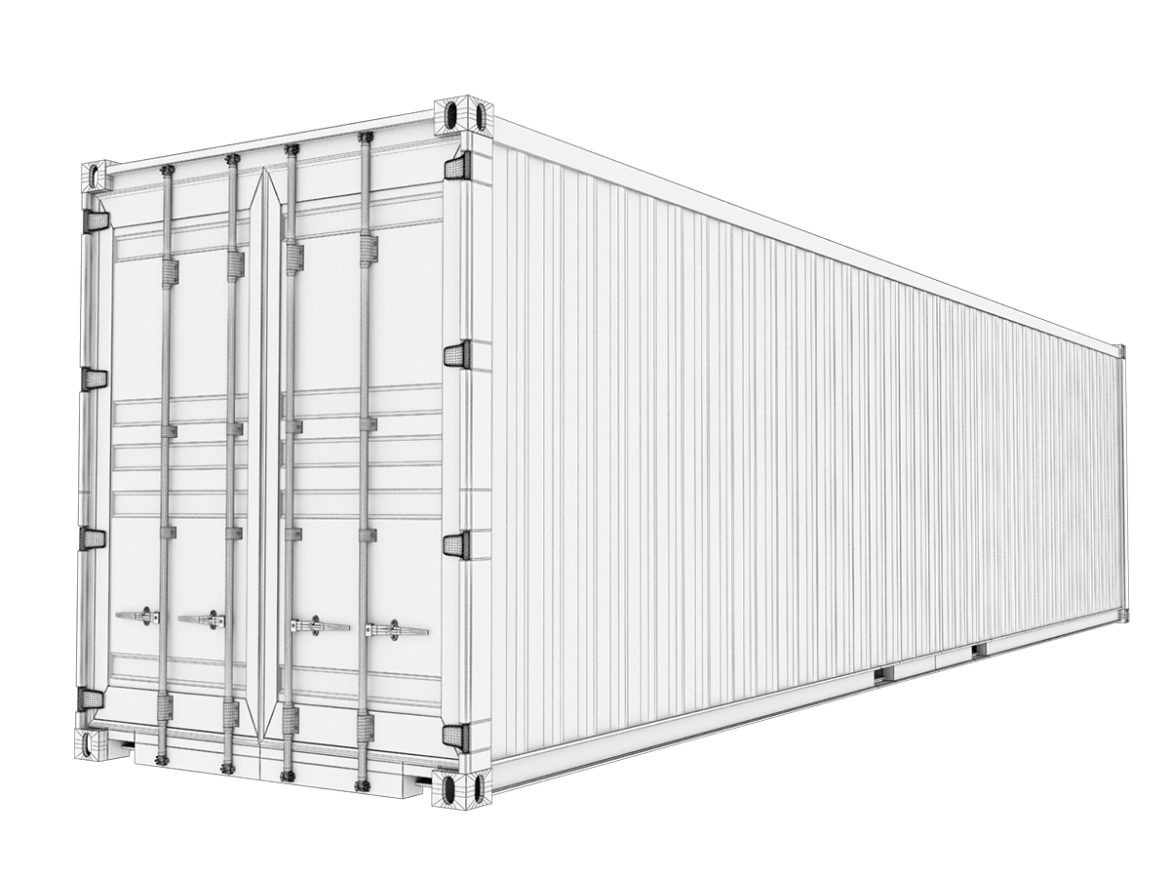 40 feet high cube hapag lloyd shipping container 3d model max fbx ma mb texture obj 278423