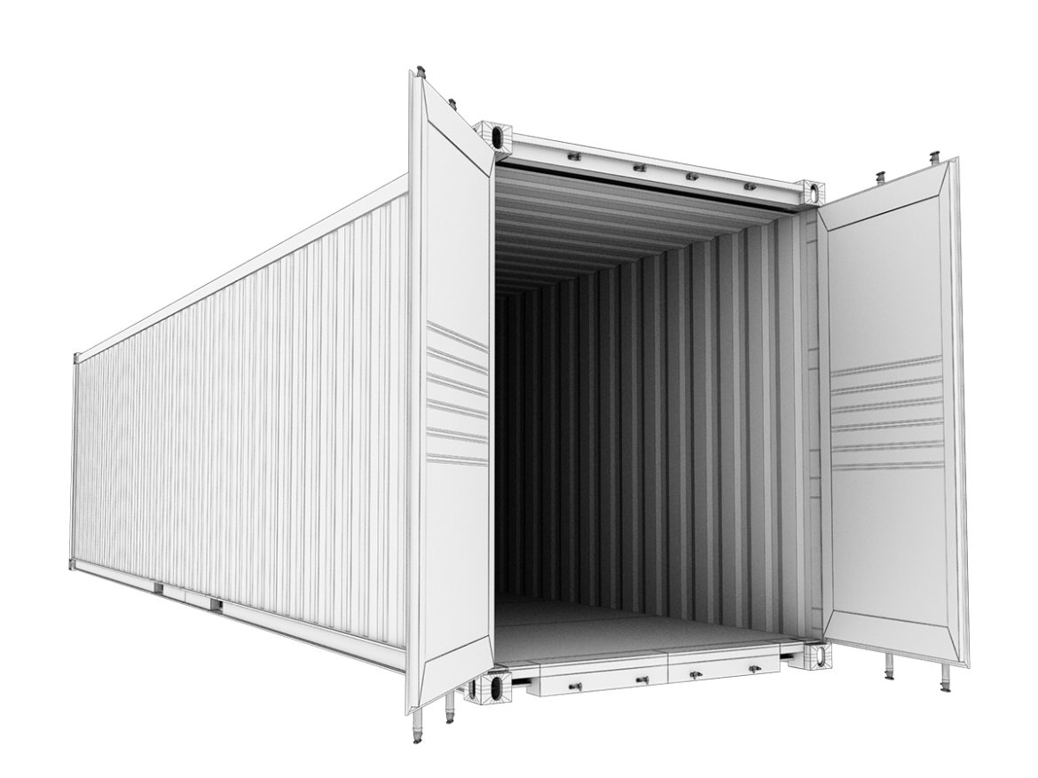 40 feet high cube hapag lloyd shipping container 3d model max fbx ma mb texture obj 278424
