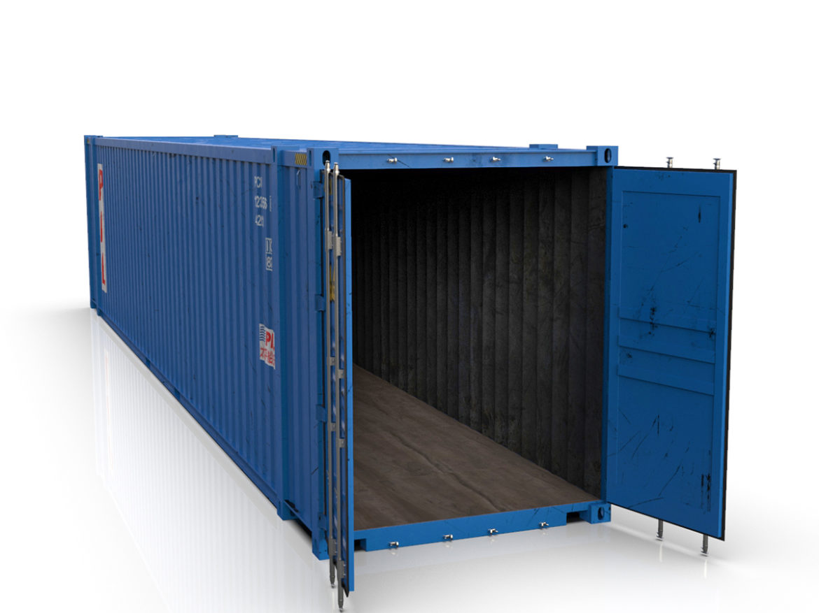 45 feet high cube pil shipping container 3d model max fbx ma mb texture obj 278445