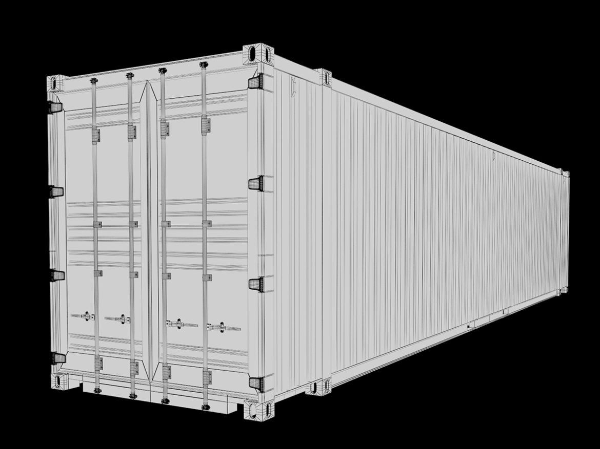 45 feet high cube pil shipping container 3d model max fbx ma mb texture obj 278446