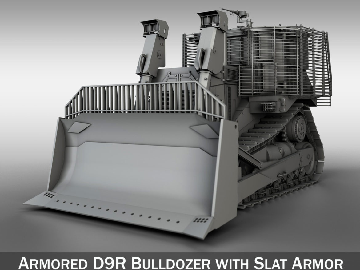 israeli armored d9r bulldozer 3d model 3ds fbx c4d lwo obj 278719