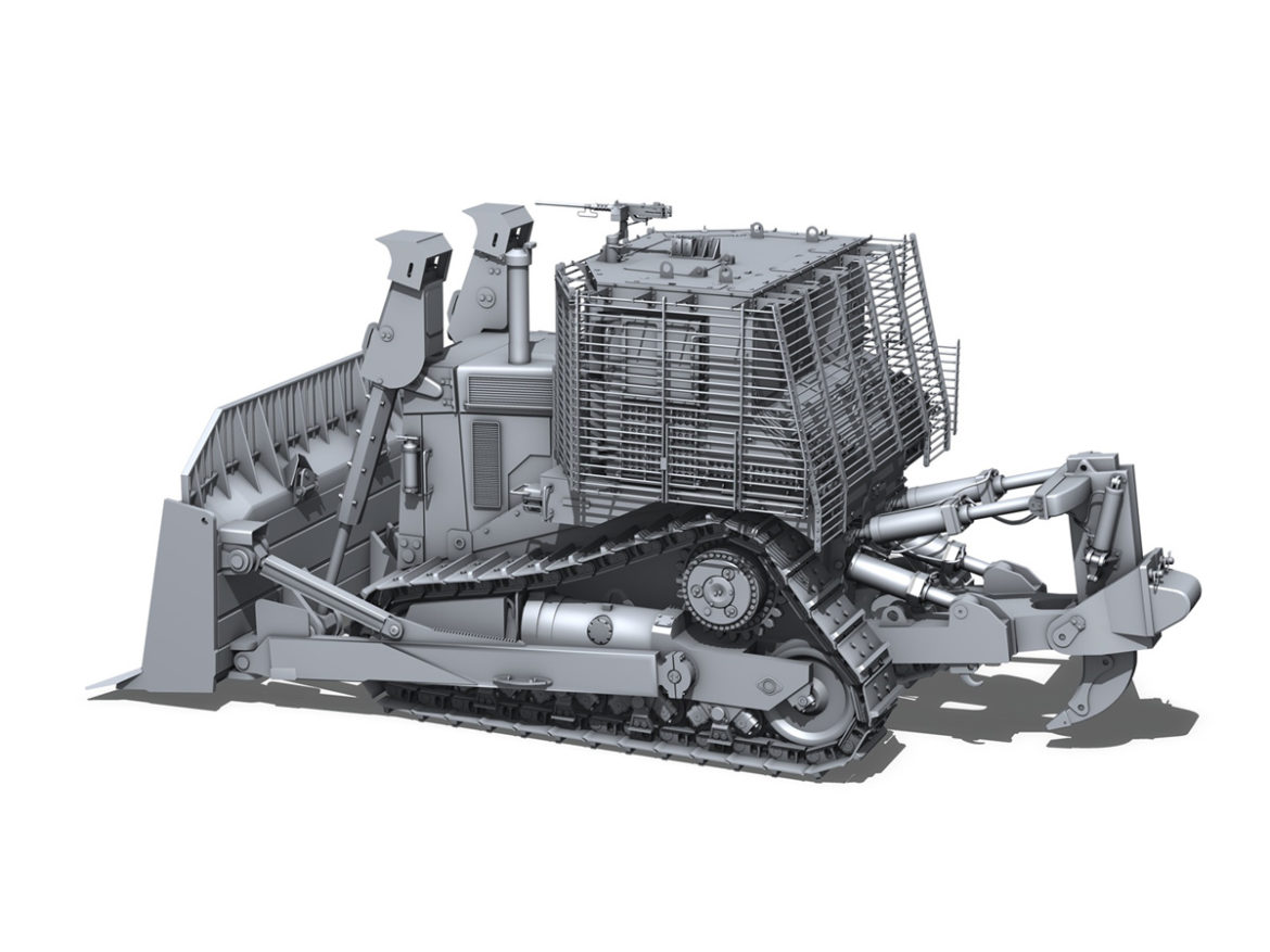 israeli armored d9r bulldozer 3d model 3ds fbx c4d lwo obj 278723