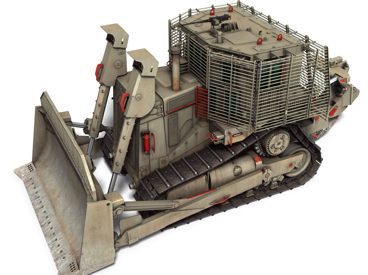 israeli armored d9r bulldozer – idf 3d model 3ds fbx c4d lwo obj 278740