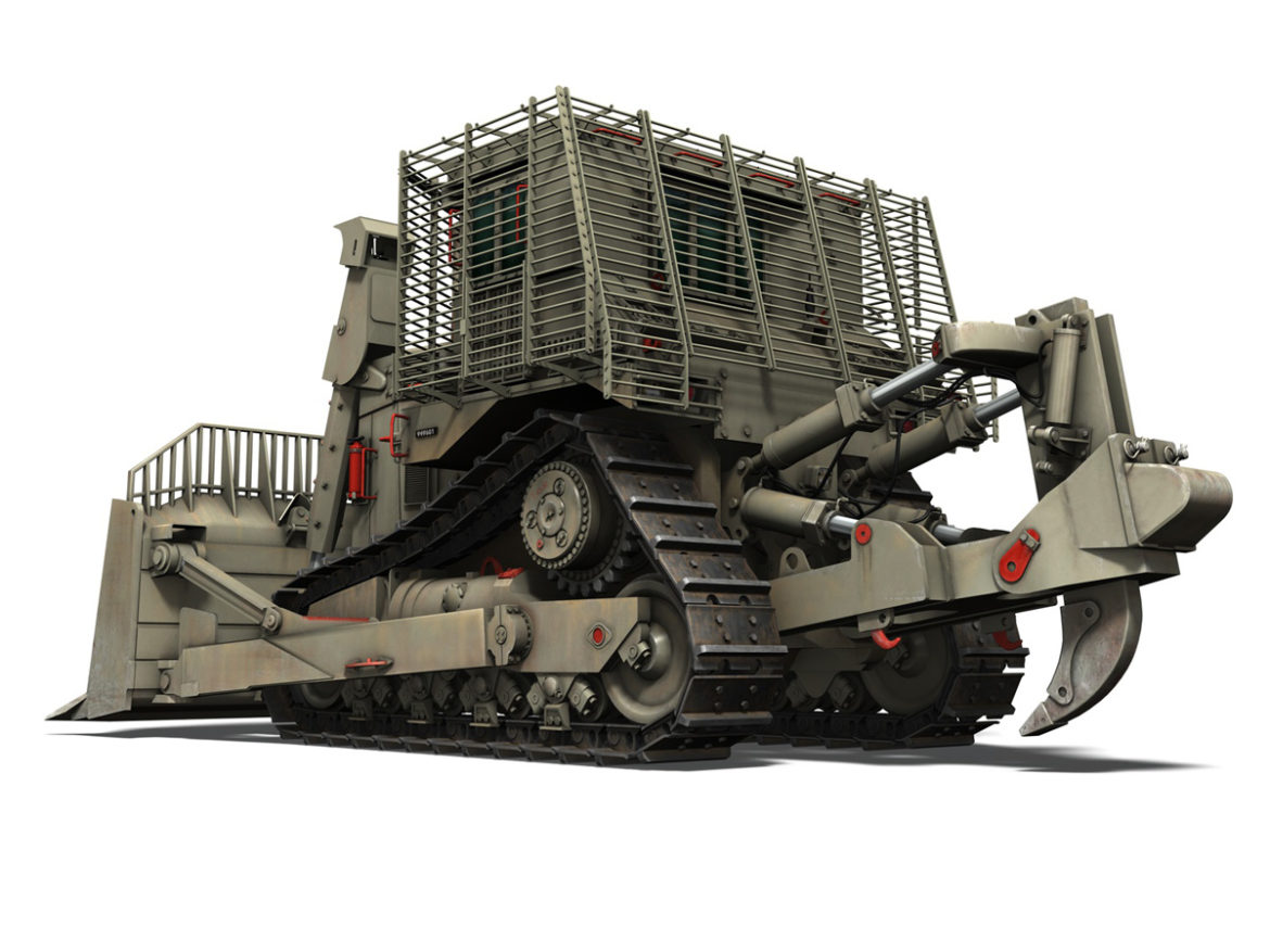 israeli armored d9r bulldozer – idf 3d model 3ds fbx c4d lwo obj 278744