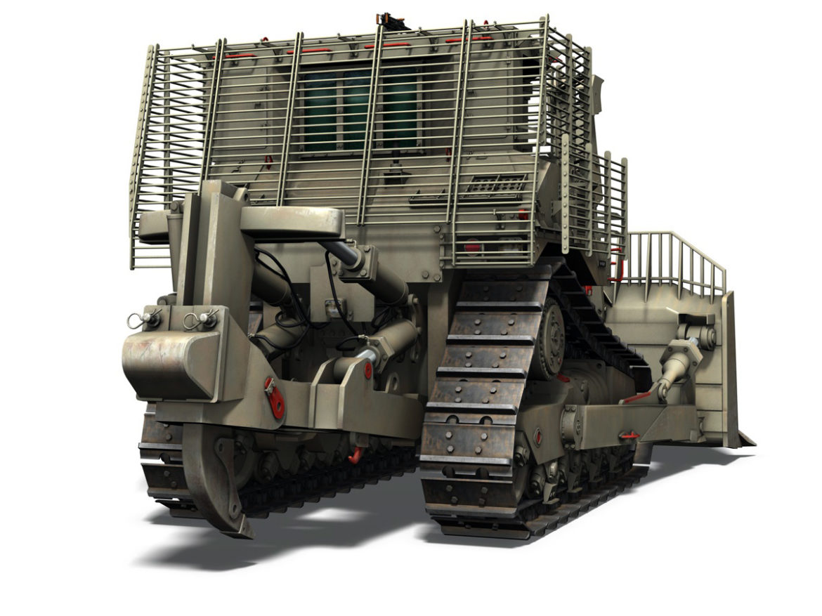 israeli armored d9r bulldozer – idf 3d model 3ds fbx c4d lwo obj 278745