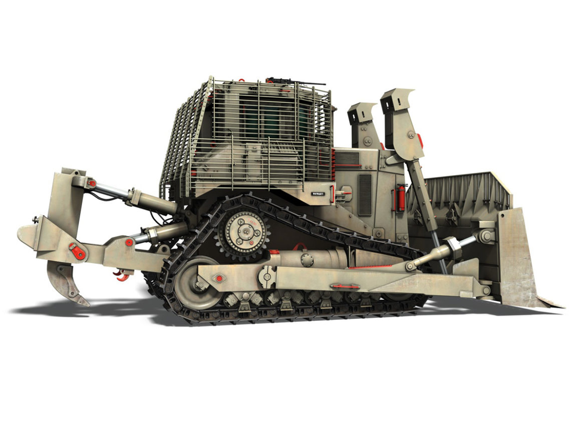 israeli armored d9r bulldozer – idf 3d model 3ds fbx c4d lwo obj 278747