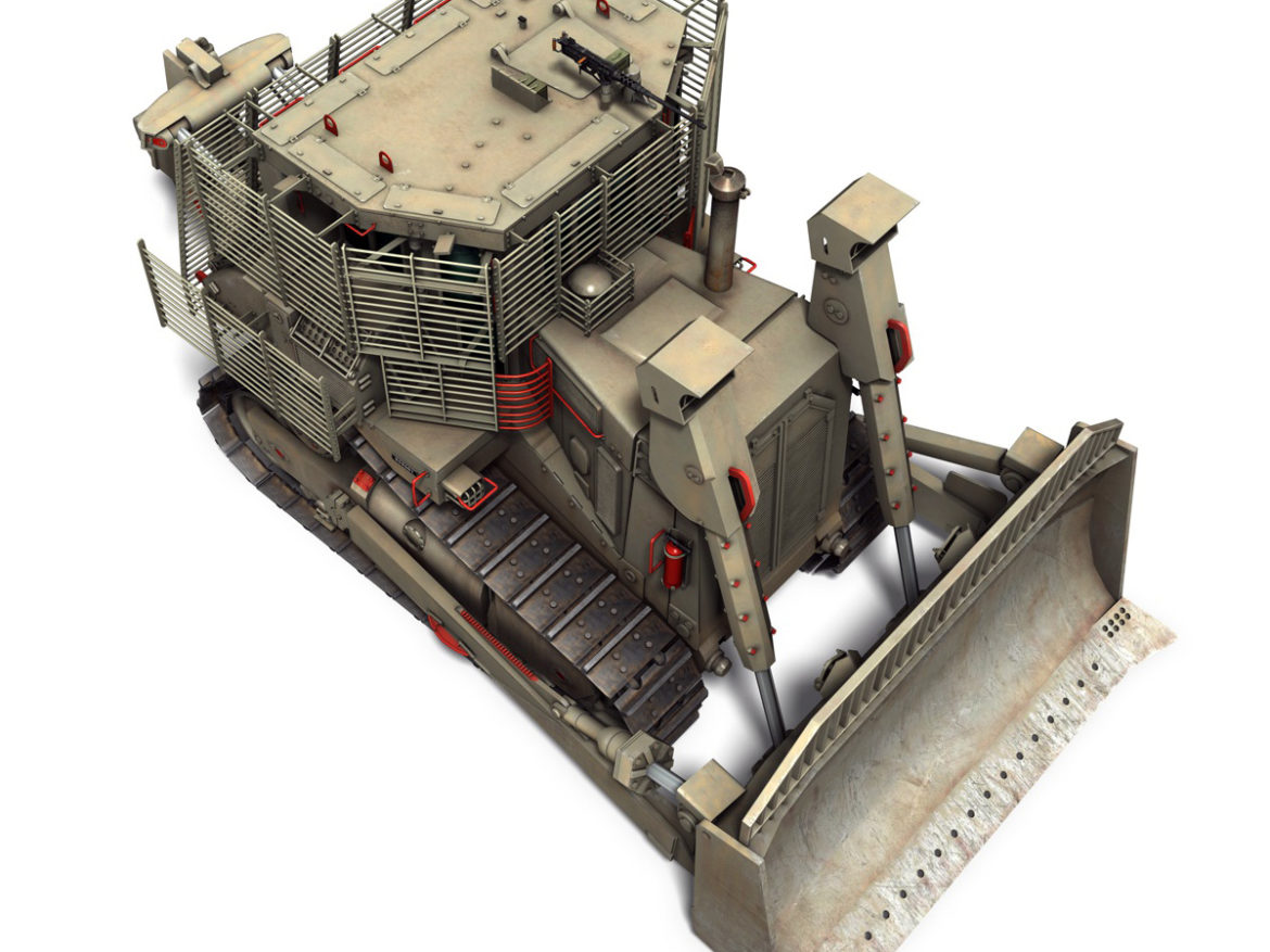 israeli armored d9r bulldozer – idf 3d model 3ds fbx c4d lwo obj 278748