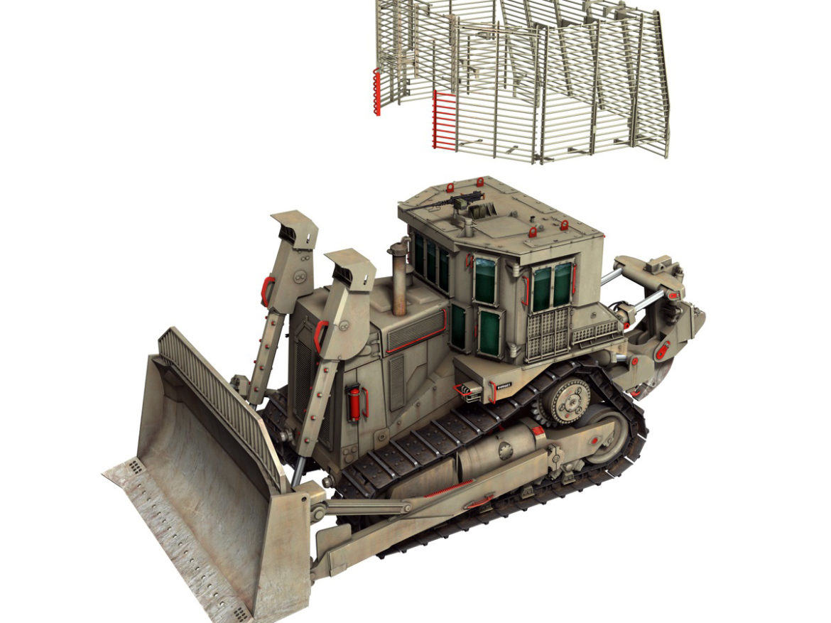 israeli armored d9r bulldozer – idf 3d model 3ds fbx c4d lwo obj 278751