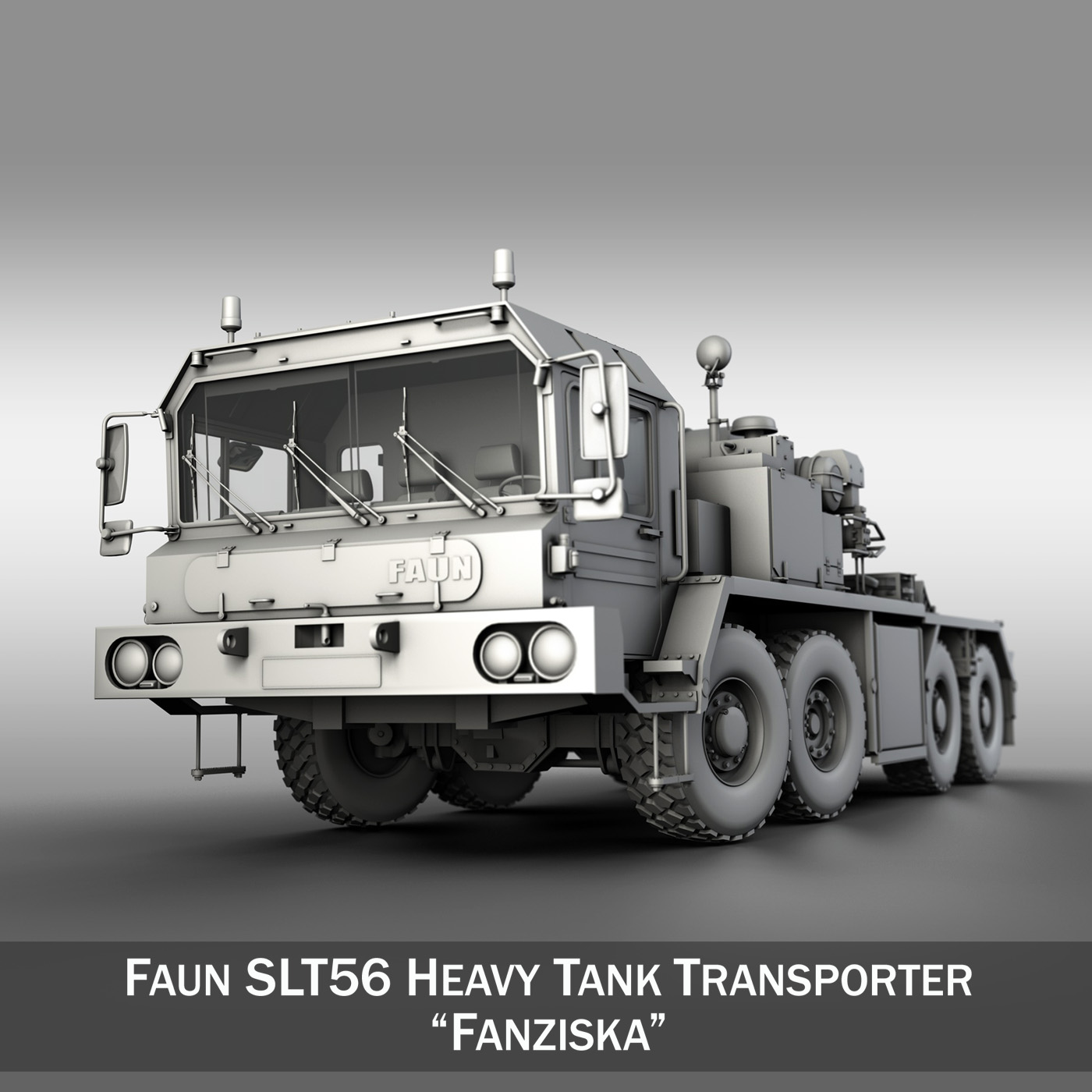 faun stl-56 heavy tractor 3d model 3ds fbx c4d lwo obj 279107