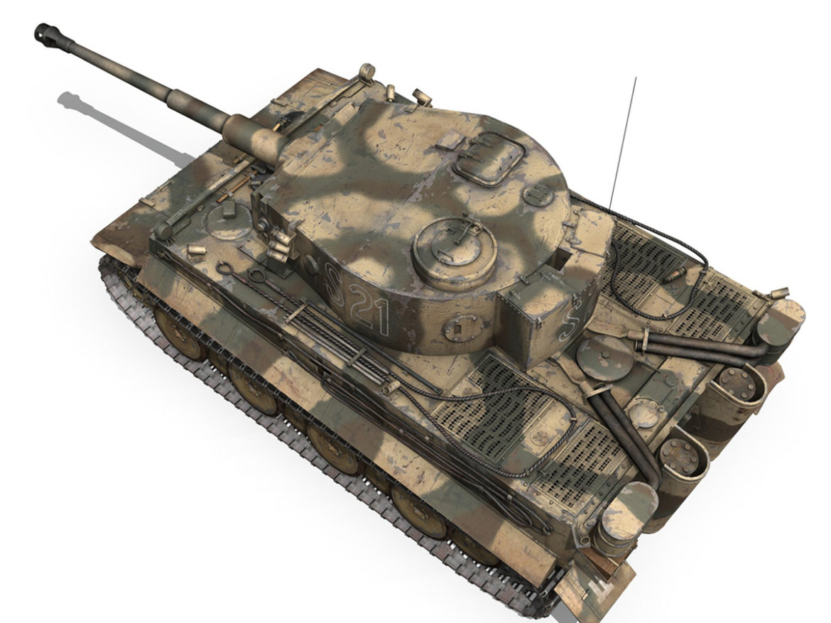 panzer vi – tiger – s21 – early production 3d model 3ds c4d lwo 279373
