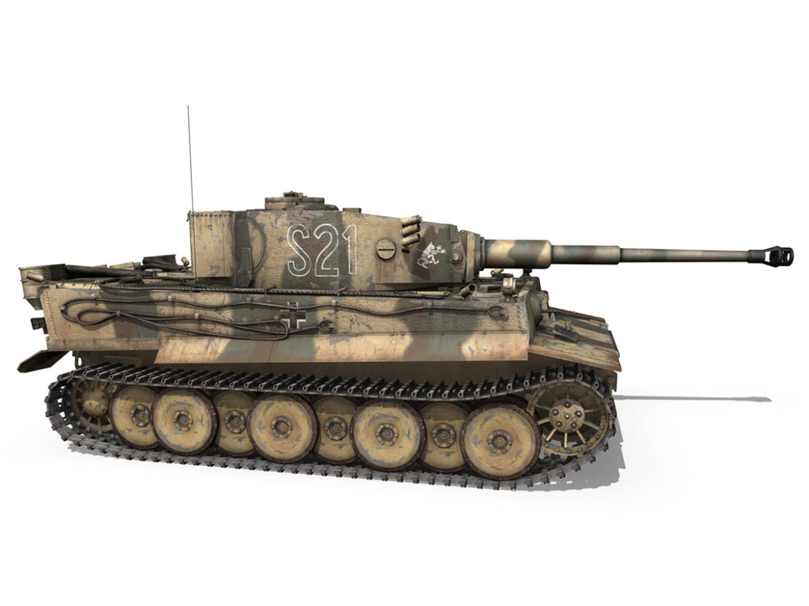 panzer vi – tiger – s21 – early production 3d model 3ds c4d lwo 279376