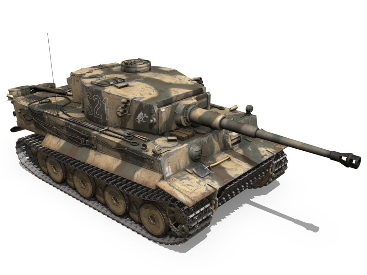 panzer vi – tiger – s21 – early production 3d model 3ds c4d lwo 279377