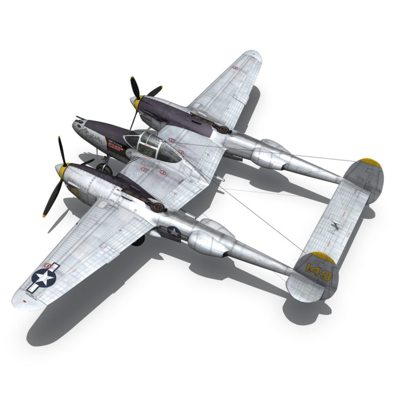 Lockheed P-38 Lightning - Florida Cracker 3D Model - FlatPyramid