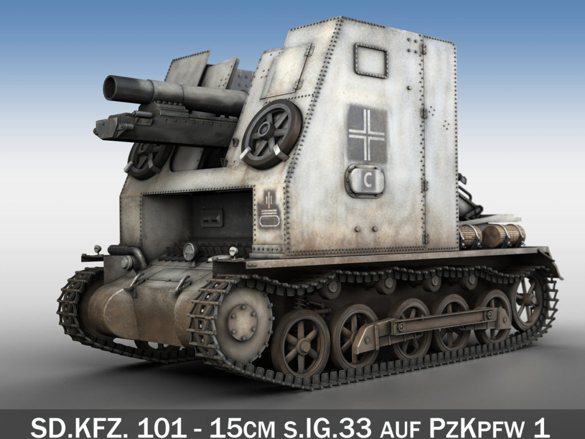 sturmpanzer1 bison 5pzdiv 3d model 3ds lwo lw lws obj c4d 279496