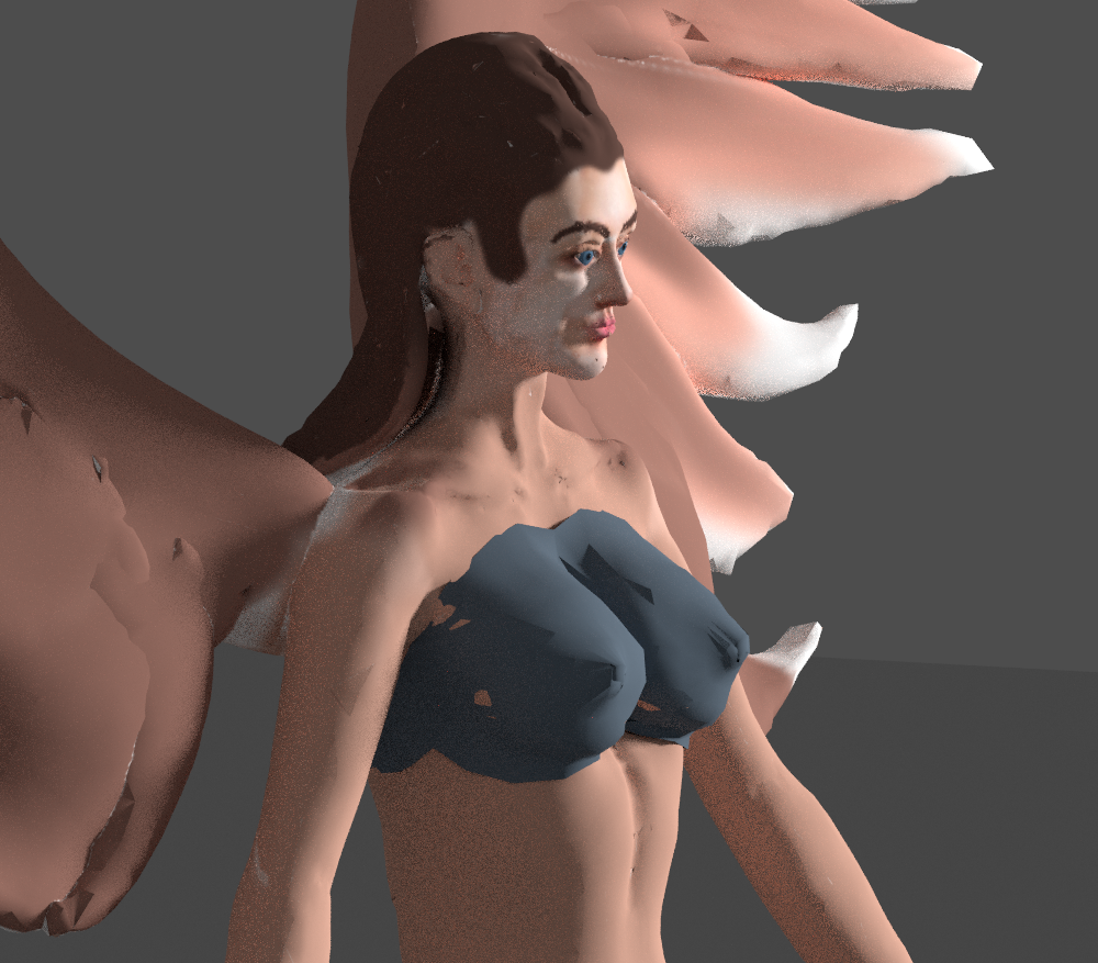 angel with wings 3d model blend 279675