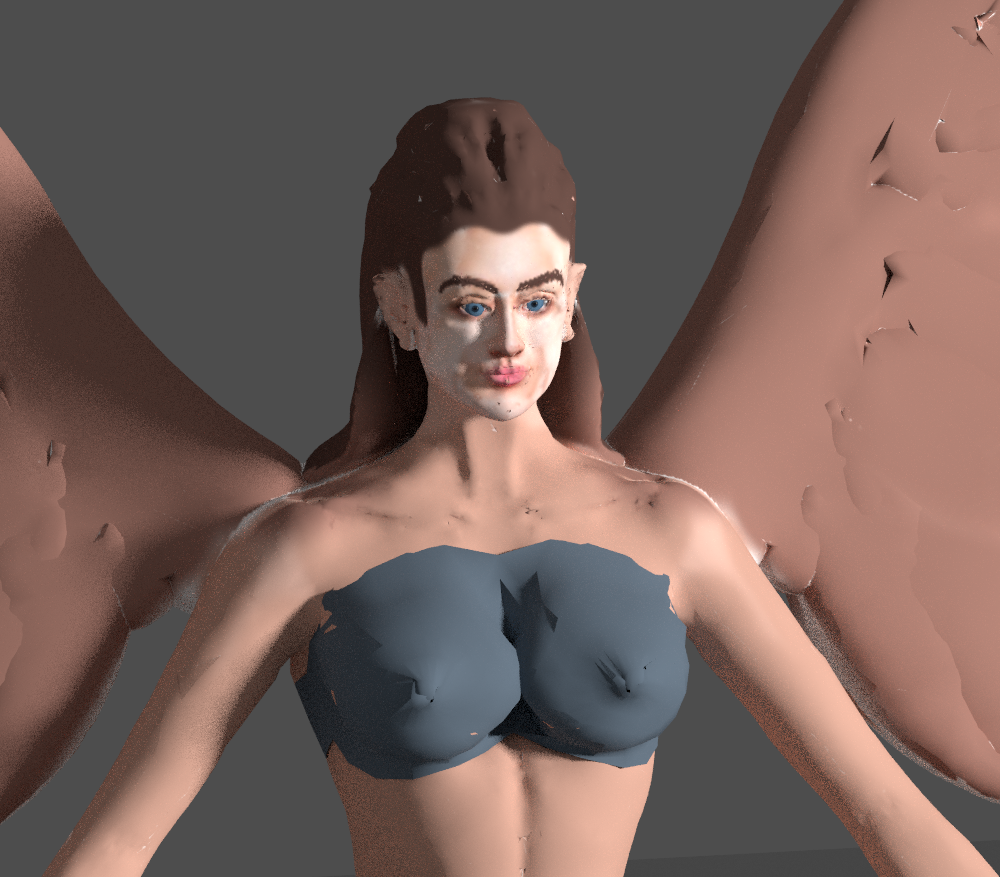 angel with wings 3d model blend 279676