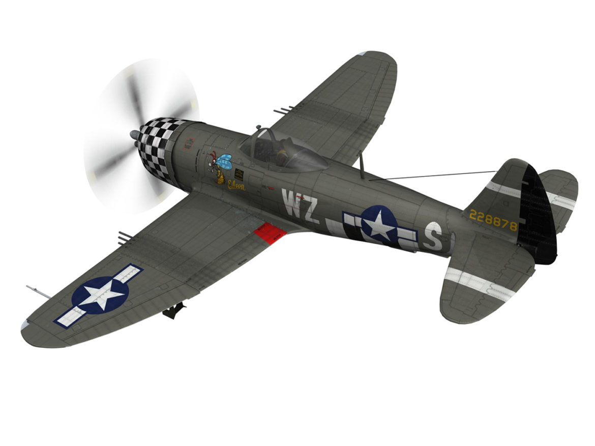republic p-47d thunderbolt – eileen 1 3d model 3ds c4d fbx lwo lw lws obj 279691