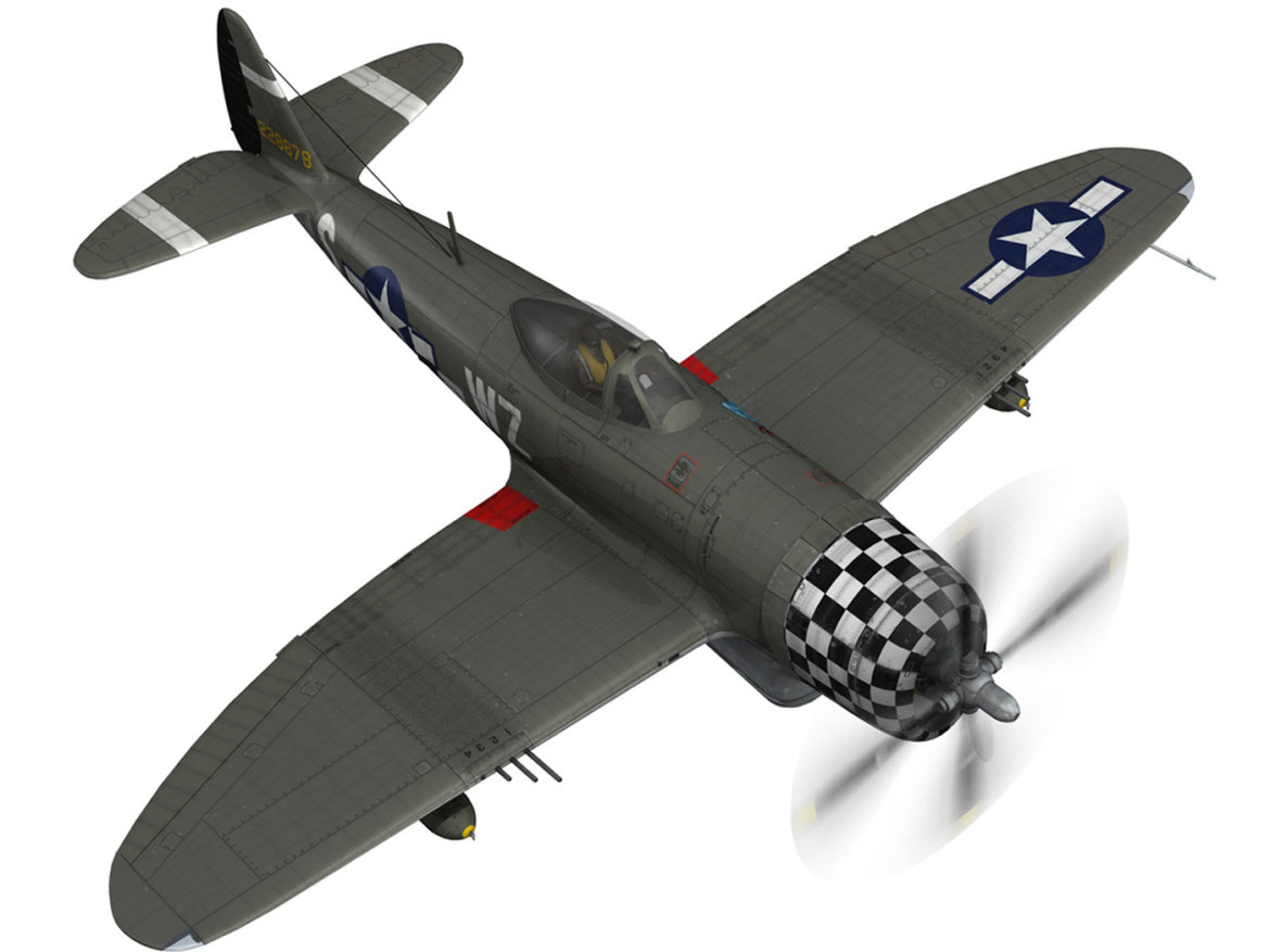 republic p-47d thunderbolt – eileen 1 3d model 3ds c4d fbx lwo lw lws obj 279694