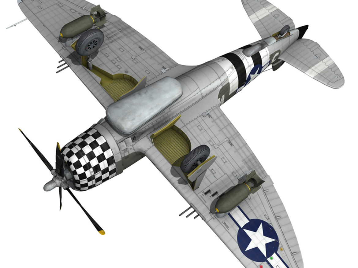 republic p-47d thunderbolt – eileen 1 3d model 3ds c4d fbx lwo lw lws obj 279704