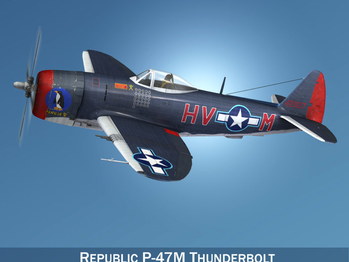 republic p-47m thunderbolt – pengie v 3d model 3ds c4d fbx lwo lw lws obj 279714