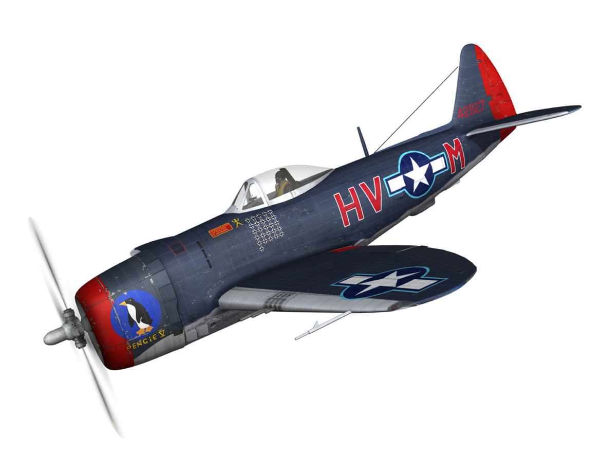 republic p-47m thunderbolt – pengie v 3d model 3ds c4d fbx lwo lw lws obj 279715