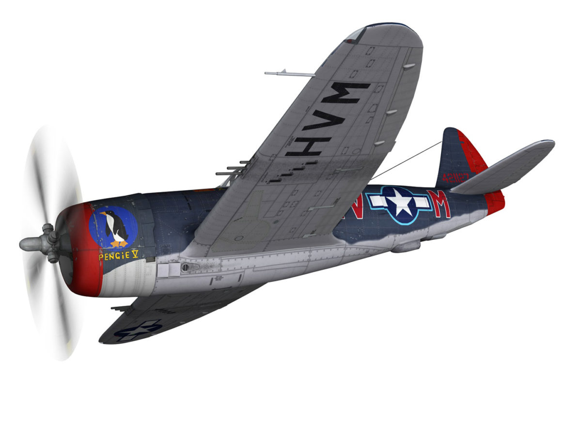 republic p-47m thunderbolt – pengie v 3d model 3ds c4d fbx lwo lw lws obj 279717