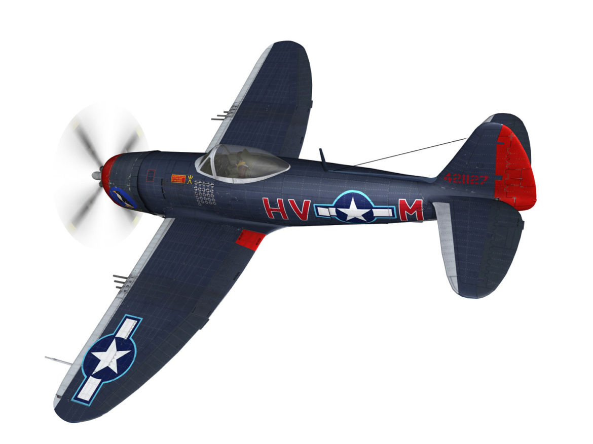 republic p-47m thunderbolt – pengie v 3d model 3ds c4d fbx lwo lw lws obj 279718