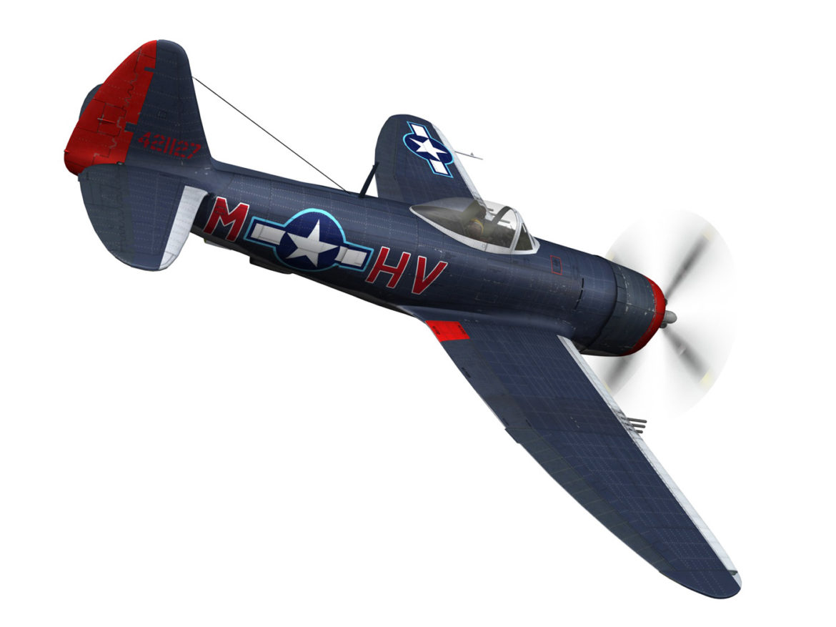 republic p-47m thunderbolt – pengie v 3d model 3ds c4d fbx lwo lw lws obj 279721