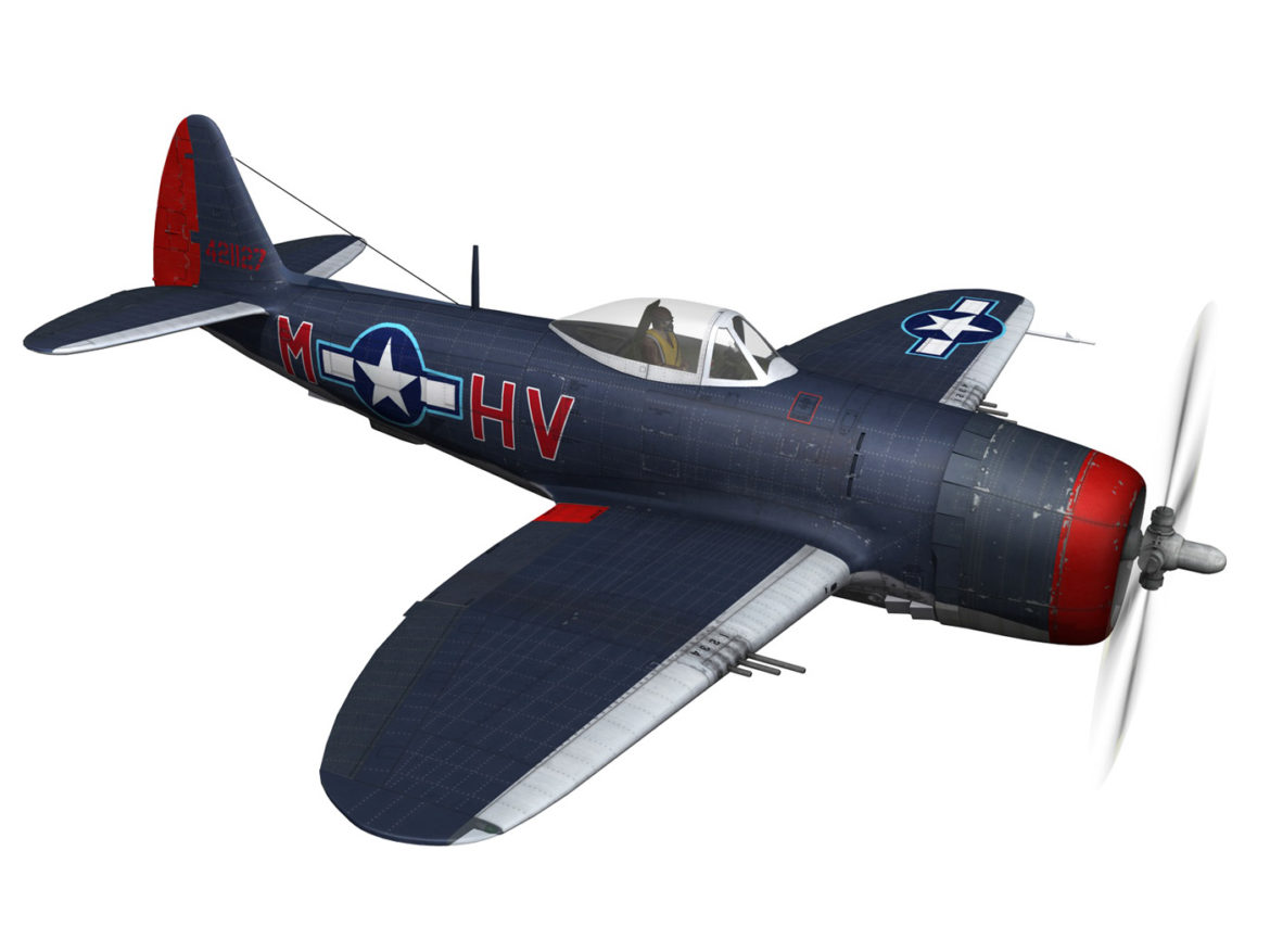 republic p-47m thunderbolt – pengie v 3d model 3ds c4d fbx lwo lw lws obj 279722