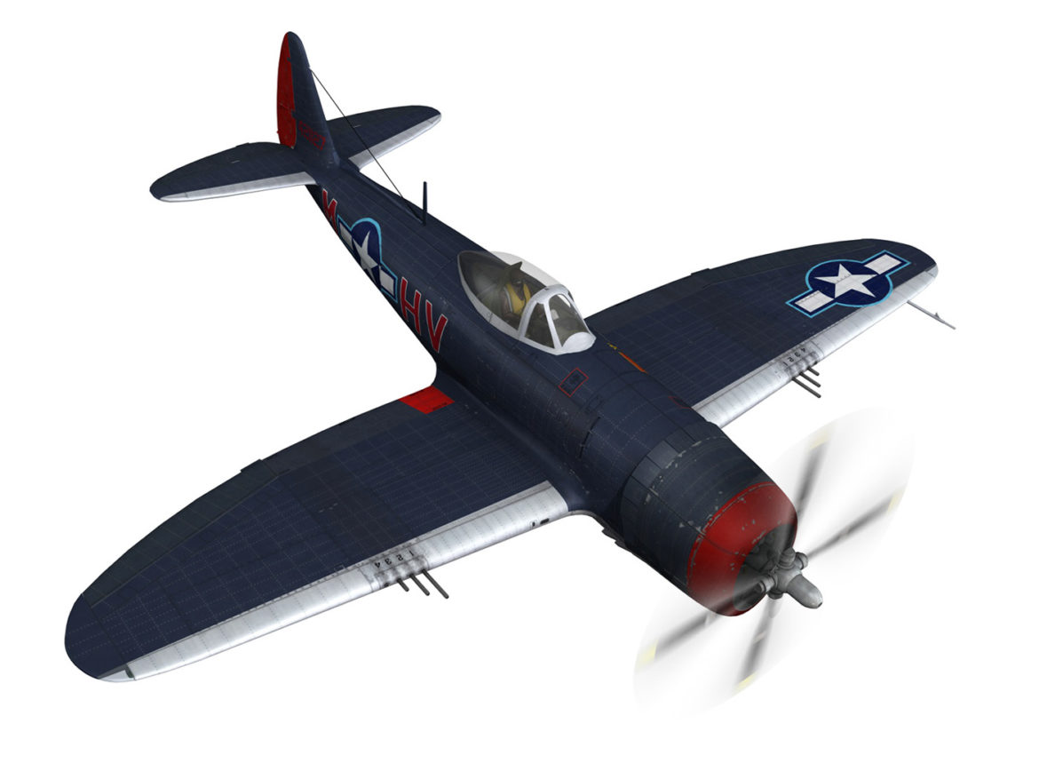 republic p-47m thunderbolt – pengie v 3d model 3ds c4d fbx lwo lw lws obj 279723