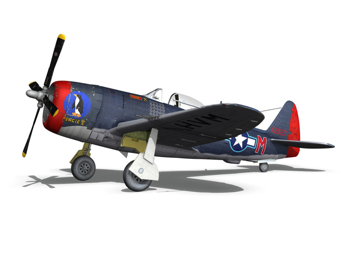 republic p-47m thunderbolt – pengie v 3d model 3ds c4d fbx lwo lw lws obj 279724