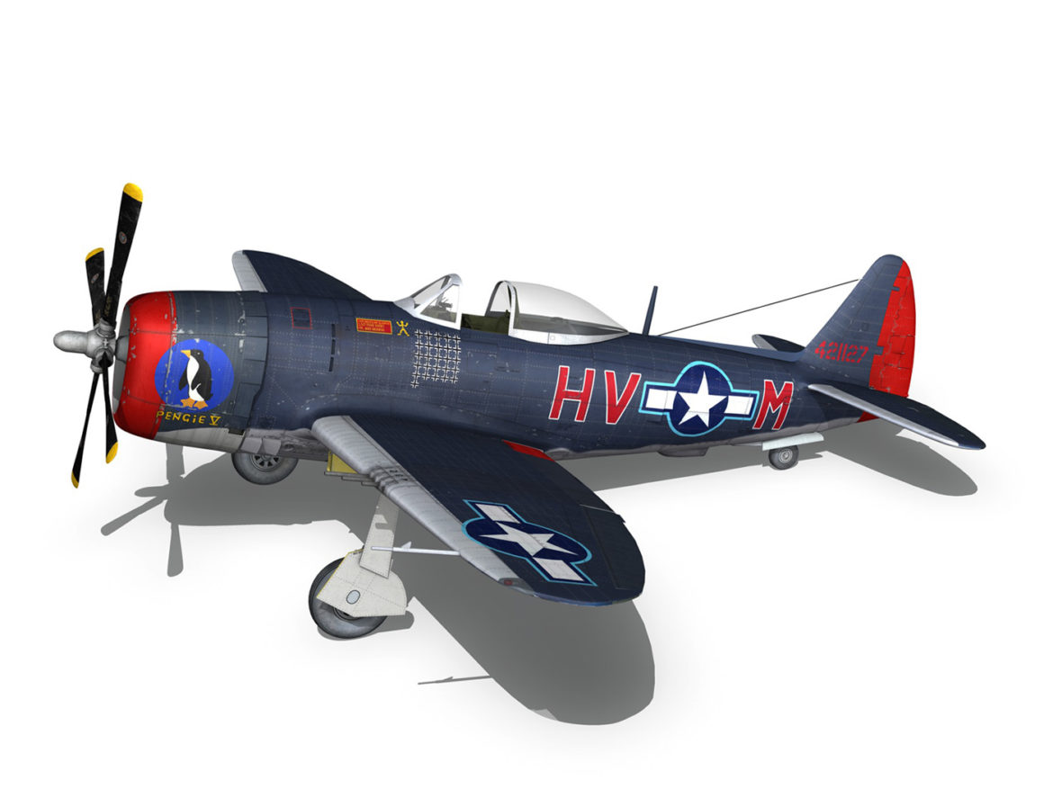 republic p-47m thunderbolt – pengie v 3d model 3ds c4d fbx lwo lw lws obj 279725