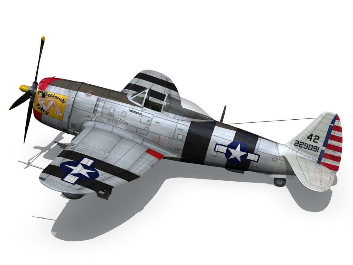 republic p-47 thunderbolt – passionate patsy 3d model fbx lwo lw lws obj c4d 279750