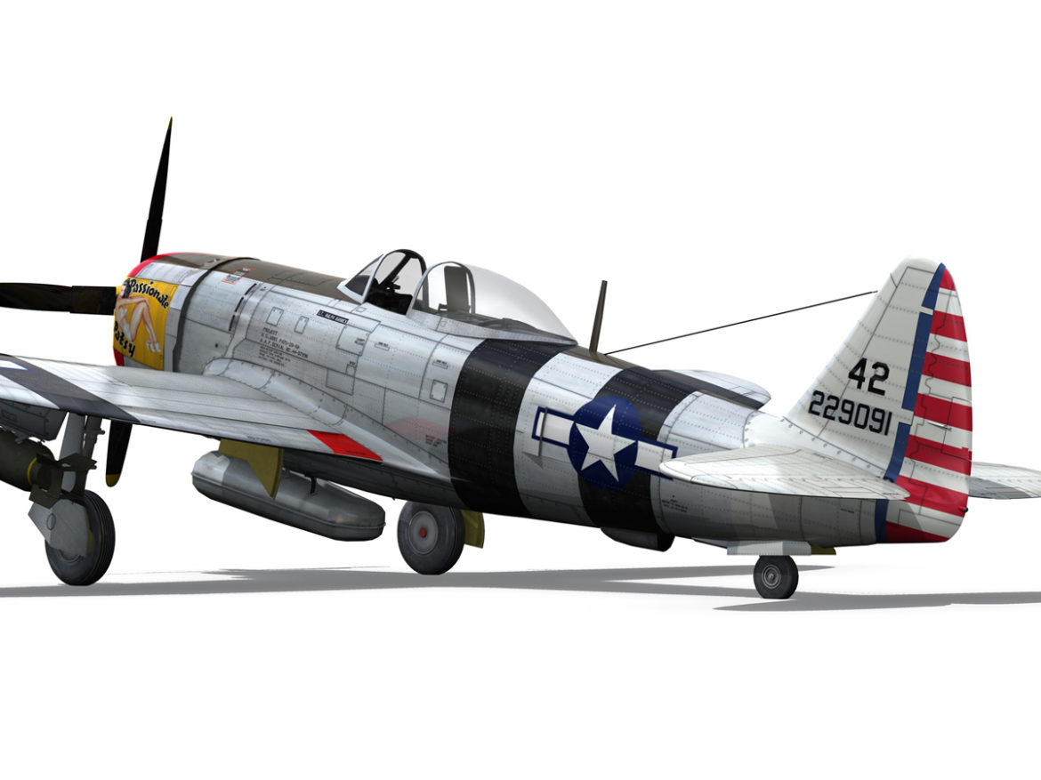 republic p-47 thunderbolt – passionate patsy 3d model fbx lwo lw lws obj c4d 279751