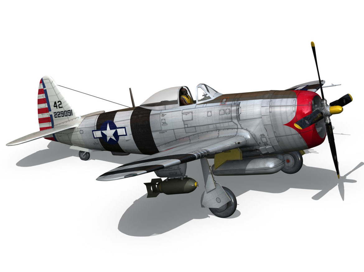 republic p-47 thunderbolt – passionate patsy 3d model fbx lwo lw lws obj c4d 279754