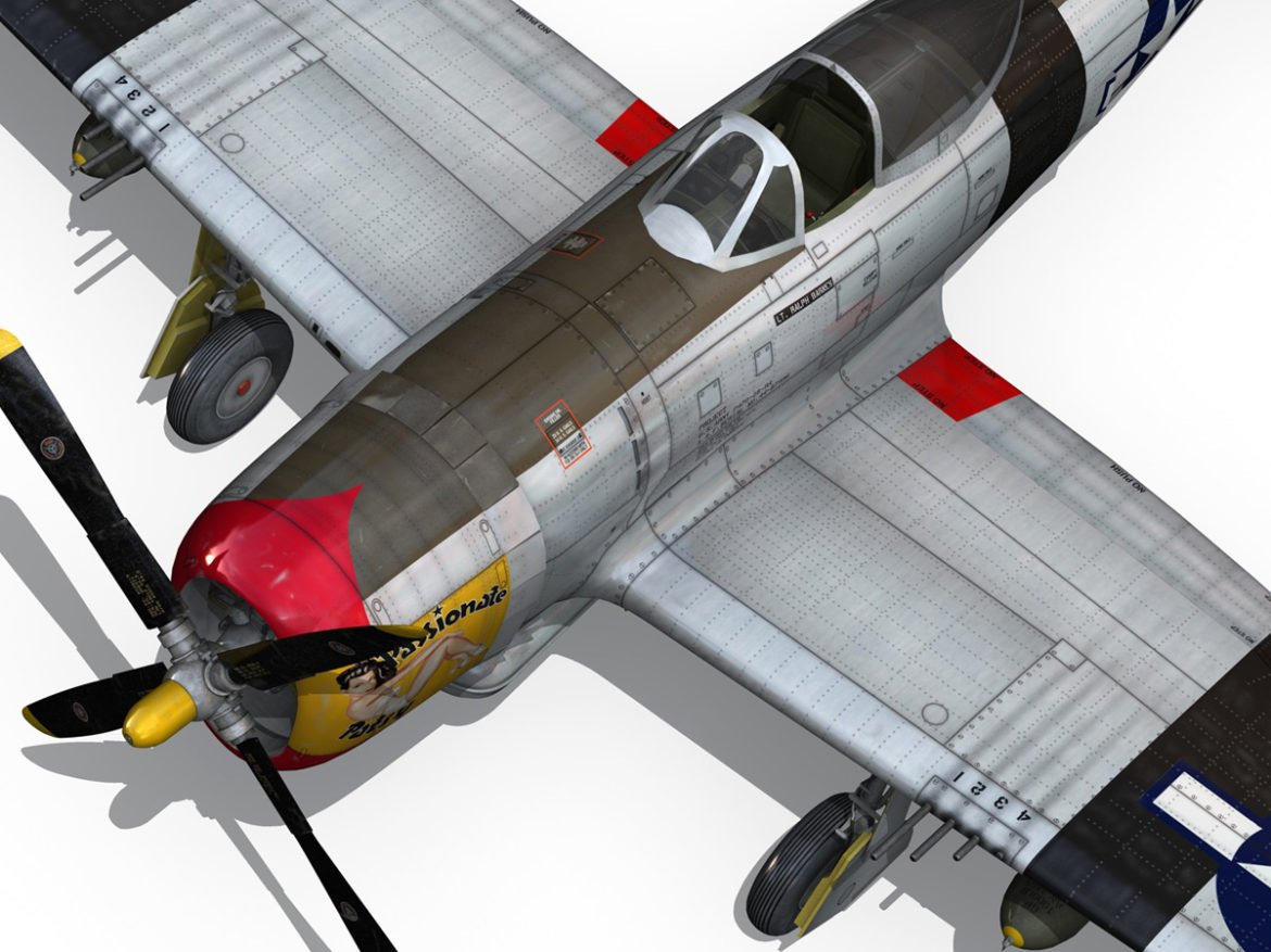 republic p-47 thunderbolt – passionate patsy 3d model fbx lwo lw lws obj c4d 279755