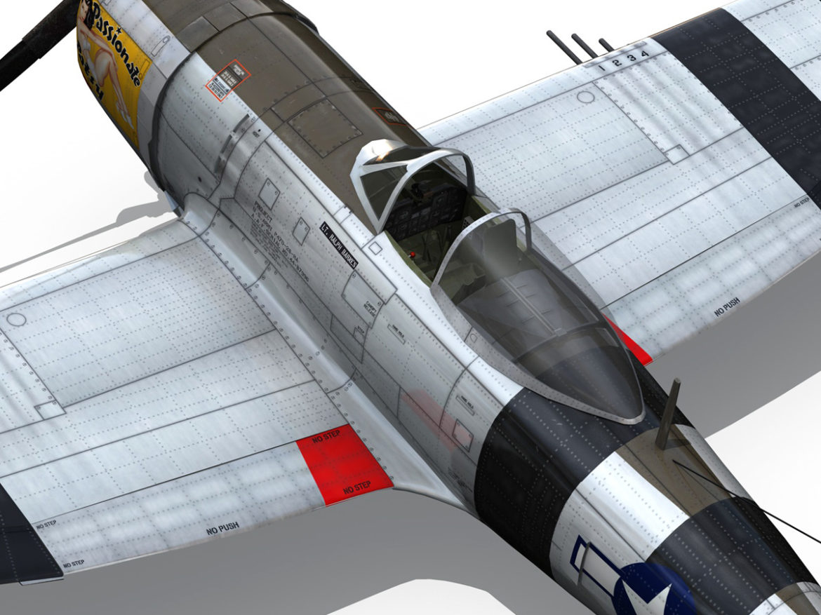 republic p-47 thunderbolt – passionate patsy 3d model fbx lwo lw lws obj c4d 279756