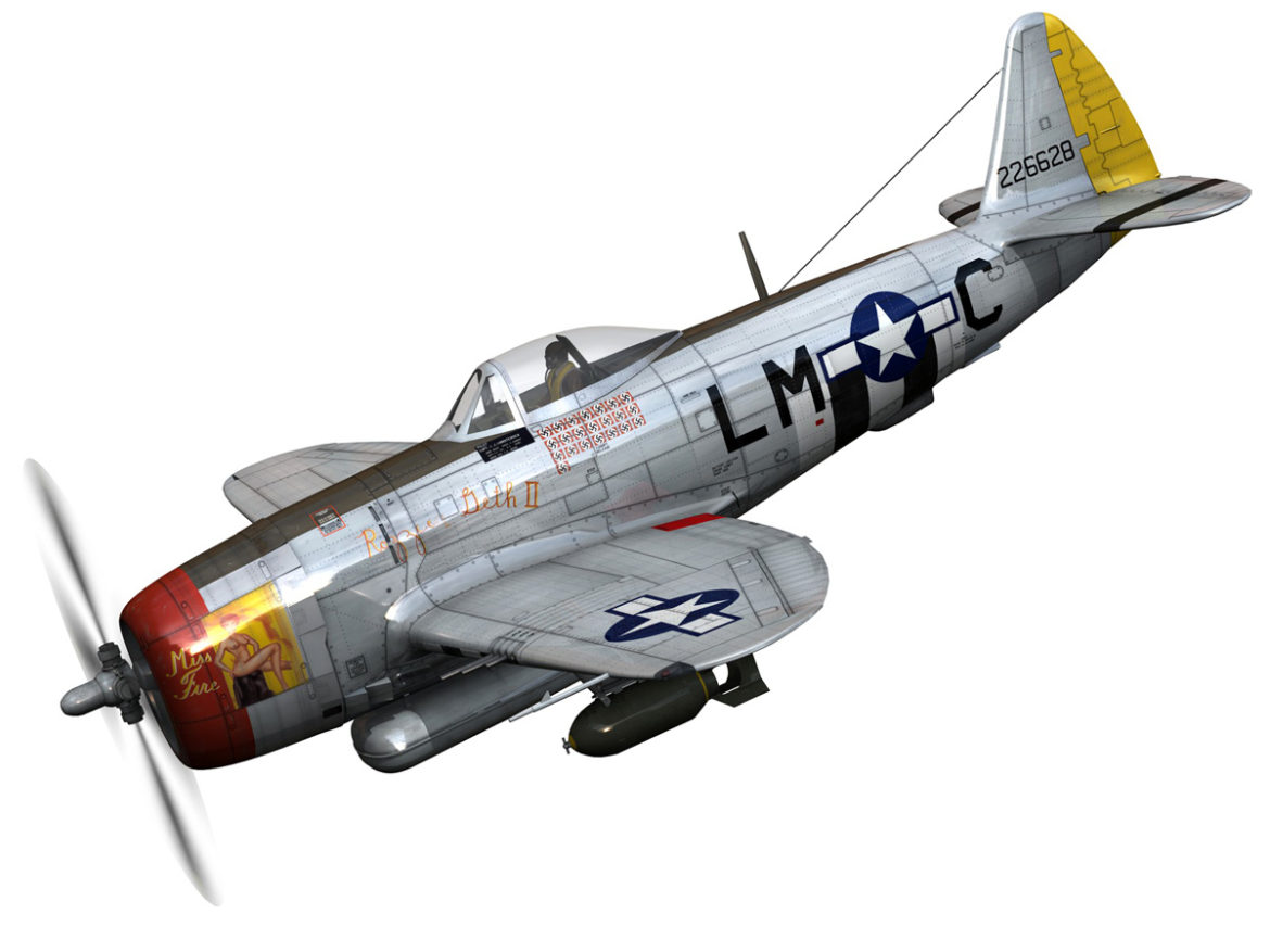 republic p-47d thunderbolt – rozzie geth ii 3d model fbx lwo lw lws obj c4d 279769