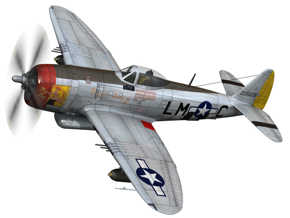 republic p-47d thunderbolt – rozzie geth ii 3d model fbx lwo lw lws obj c4d 279771
