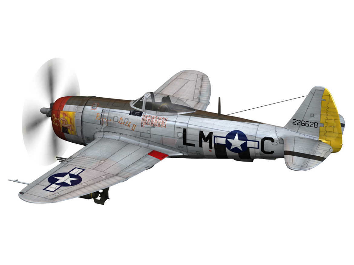 republic p-47d thunderbolt – rozzie geth ii 3d model fbx lwo lw lws obj c4d 279773