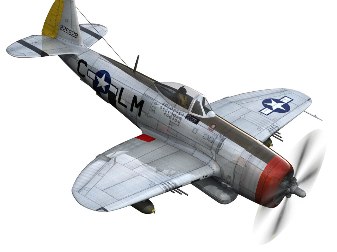 republic p-47d thunderbolt – rozzie geth ii 3d model fbx lwo lw lws obj c4d 279775